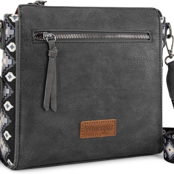 Trendy Black Aztec Crossbody Purse with Adjustable Strap for Daily Essentials - Picture 1 of 6